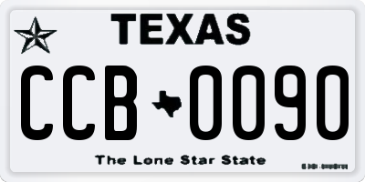 TX license plate CCB0090