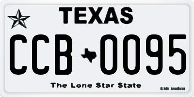 TX license plate CCB0095