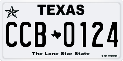 TX license plate CCB0124