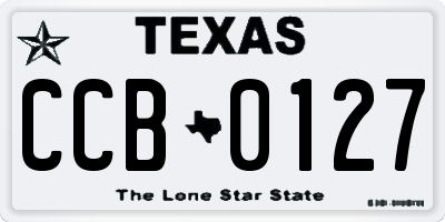 TX license plate CCB0127