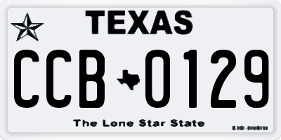 TX license plate CCB0129