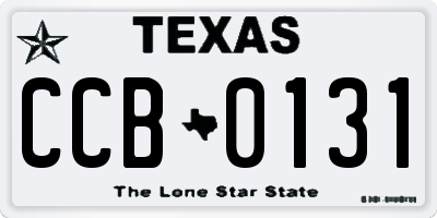 TX license plate CCB0131