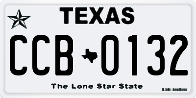 TX license plate CCB0132