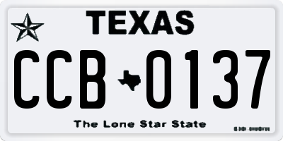 TX license plate CCB0137