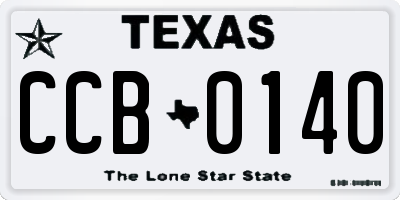 TX license plate CCB0140