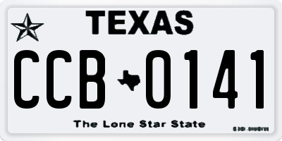 TX license plate CCB0141