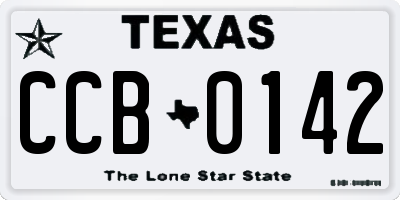 TX license plate CCB0142