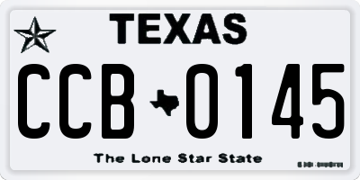 TX license plate CCB0145