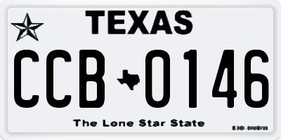 TX license plate CCB0146