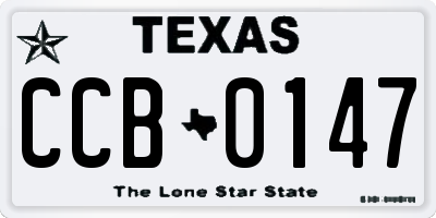 TX license plate CCB0147