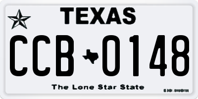 TX license plate CCB0148