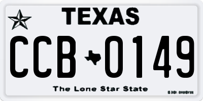 TX license plate CCB0149