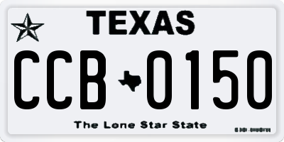 TX license plate CCB0150