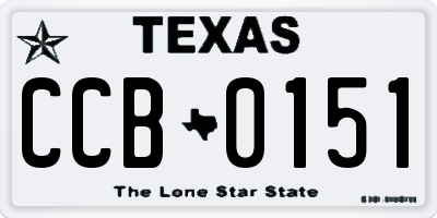 TX license plate CCB0151