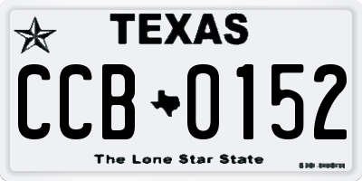 TX license plate CCB0152