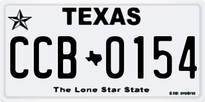 TX license plate CCB0154