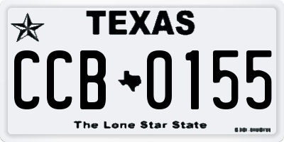 TX license plate CCB0155