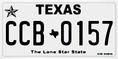 TX license plate CCB0157