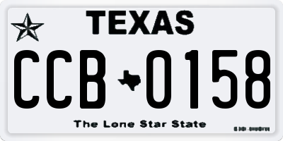 TX license plate CCB0158
