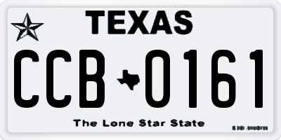 TX license plate CCB0161