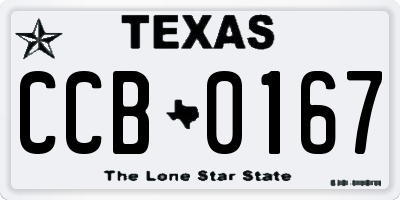 TX license plate CCB0167