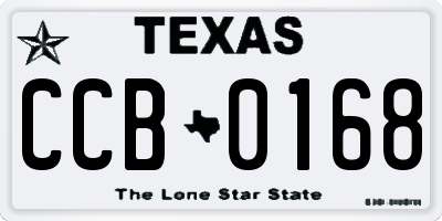 TX license plate CCB0168