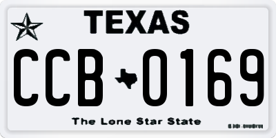 TX license plate CCB0169