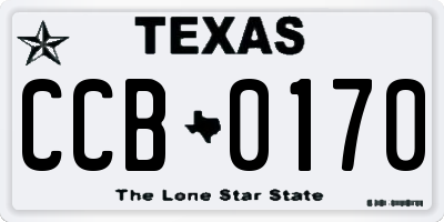 TX license plate CCB0170