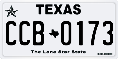 TX license plate CCB0173