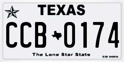 TX license plate CCB0174