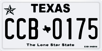 TX license plate CCB0175