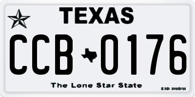 TX license plate CCB0176
