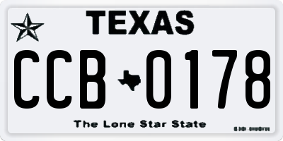 TX license plate CCB0178