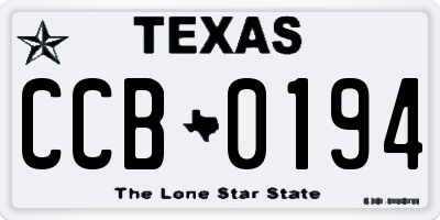 TX license plate CCB0194