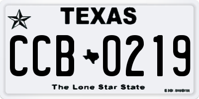 TX license plate CCB0219