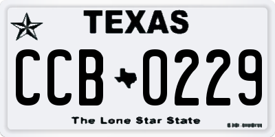 TX license plate CCB0229