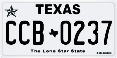 TX license plate CCB0237