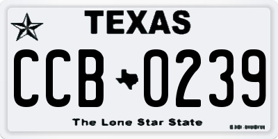 TX license plate CCB0239