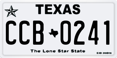 TX license plate CCB0241