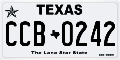 TX license plate CCB0242