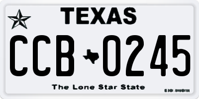 TX license plate CCB0245