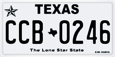 TX license plate CCB0246
