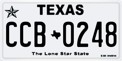 TX license plate CCB0248