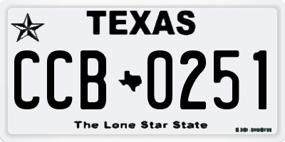 TX license plate CCB0251