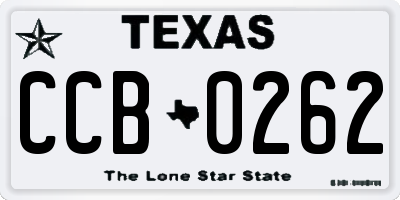 TX license plate CCB0262