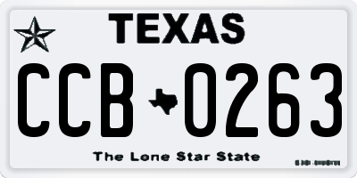 TX license plate CCB0263