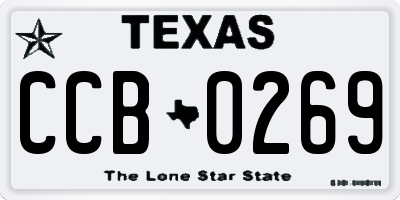 TX license plate CCB0269