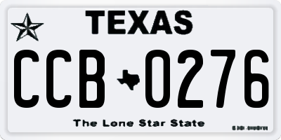 TX license plate CCB0276