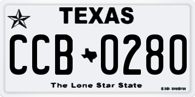 TX license plate CCB0280