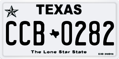 TX license plate CCB0282